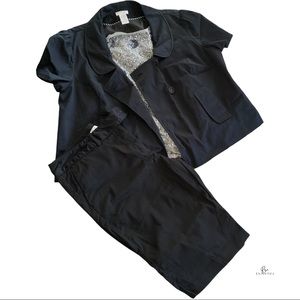 Worthington 2 pc black blazer & dress shorts.sequin rosettes tank top si…